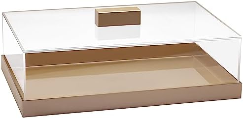 Acrylic Cake Stand | Multifunctional Serving Tray | Elegant Rose Gold Food Tray with Clear Lid | Perfect as a