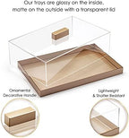 Acrylic Cake Stand | Multifunctional Serving Tray | Elegant Rose Gold Food Tray with Clear Lid | Perfect as a, alternate view