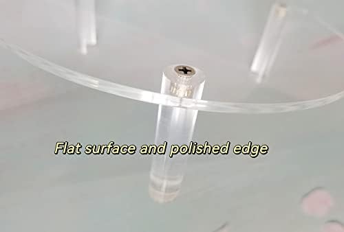 Acrylic Cake Stand Risers Cupcake Display Holder 3 Tier Dessert Rack for Bakery Pizza Appetizer Home Party, alternate view 6