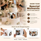 Acrylic Cake Stand with 6 Photo Panels for Tiered Cakes in Transparent, alternate view 4