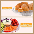 Acrylic Cake Stand with Dome Lid, 12.2 Inch 6-in-1 Clear Cake Plate Carrier with Handle, Crystal Display Holder, alternate