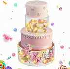 Acrylic Cake Stand with Led Lights, 2 PCS Round Cake Riser in Clear