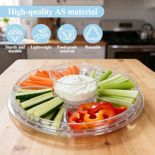 Acrylic Cake Stand with Lid,6-in-1 Multi-Purpose Use Set for Party in Acrylic Cake Stand With Lid, alternate view 4