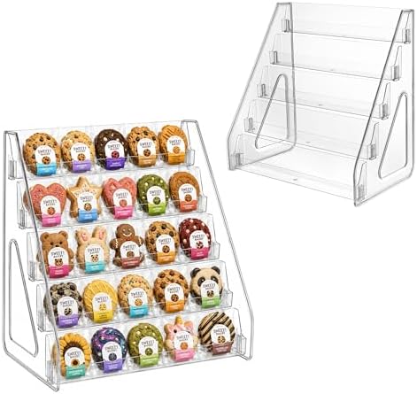 Acrylic Cookie Display Stand,2 Pack 5-Tier Dessert Stand for Bakers&Vendors in Clear