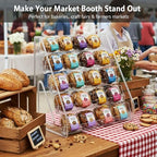 Acrylic Cookie Display Stand,2 Pack 5-Tier Dessert Stand for Bakers&Vendors in Clear, alternate view 5