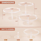 Acrylic Cupcake Stand, Clear Dessert Dessert Table Display Set, Cupcake Tower Holder Display with Base for, alternate view 3