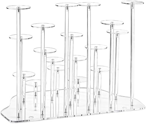 Acrylic Cupcake Stand for 18 Cupcakes, Clear Dessert Display Tower for Treat Table, Party, Wedding, Birthday, alternate view