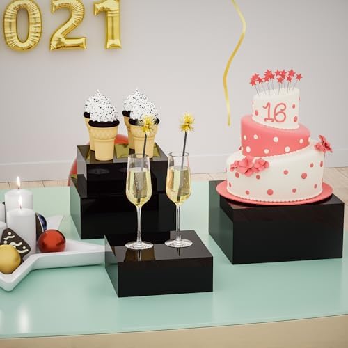 Acrylic Dessert Stand, Buffet Risers, Food Risers, Multi-Purpose Cake Stand for Parties, Weddings, Birthdays, alternate view