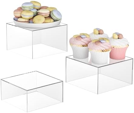 Acrylic Dessert Stand, Buffet Risers, Food Risers, Multi-Purpose Cake Stand for Parties, Weddings, Birthdays