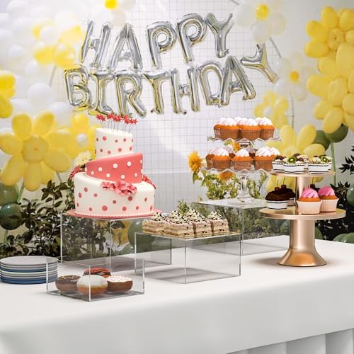Acrylic Dessert Stand, Buffet Risers, Food Risers, Multi-Purpose Cake Stand for Parties, Weddings, Birthdays, alternate view