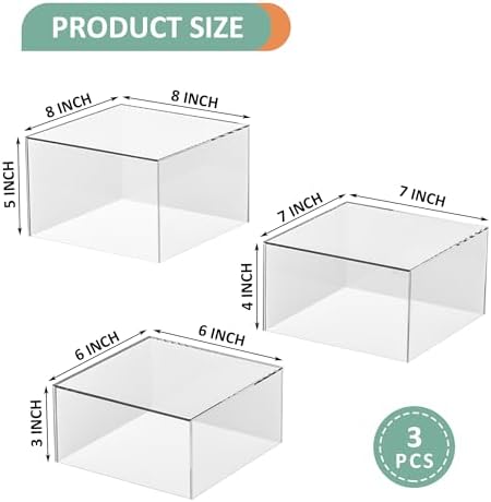 Acrylic Dessert Stand, Buffet Risers, Food Risers, Multi-Purpose Cake Stand for Parties, Weddings, Birthdays, alternate view