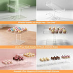 Acrylic Dessert Table Display Set, Square Cupcake Tray with 3 Tiered Stand for Wedding Table, 5 Scalloped, alternate view 7