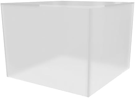 Acrylic Display Box Counter Retail Merchandise Storage Bin No Lid with Open Bottom 7.75" x 7.75" x 6" Flippable