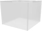 Acrylic Display Box Counter Retail Merchandise Storage Bin No Lid with Open Bottom 7.75" x 7.75" x 6" Flippable