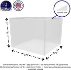 Acrylic Display Box Counter Retail Merchandise Storage Bin No Lid with Open Bottom 7.75" x 7.75" x 6" Flippable, alternate