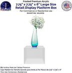 Acrylic Display Box Counter Retail Merchandise Storage Bin No Lid with Open Bottom 7.75" x 7.75" x 6" Flippable, alternate
