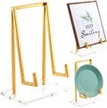 Acrylic Display Easel Stand Tabletop Easel, Gold, 8 x 5 x 3 Inch in 8 x 5 x 3 Inch in Gold