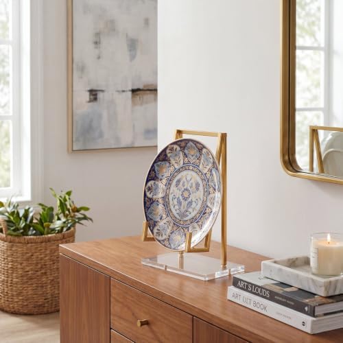 Acrylic Display Easel Stand Tabletop Easel, Gold, 8 x 5 x 3 Inch in 8 x 5 x 3 Inch in Gold, alternate view 2