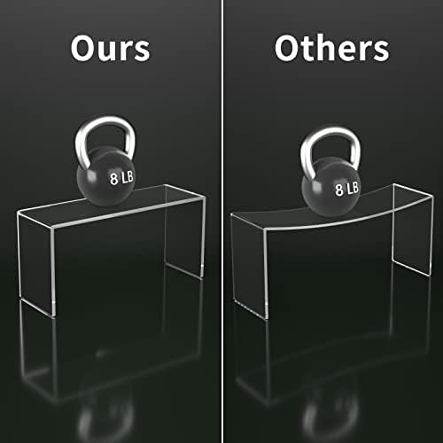 Acrylic Display Riser, 3 Step 12" Large Acrylic Risers in Clear, alternate view 4
