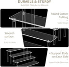 Acrylic Display Riser 4 Tier for Perfume, Figures & Cupcake in Clear, alternate view 5