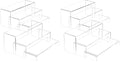 Acrylic Display Riser, 6 Pcs 9" Large Acrylic Risers, 2 Set Clear Rectangular Stands for Candy Dessert Cupcakes