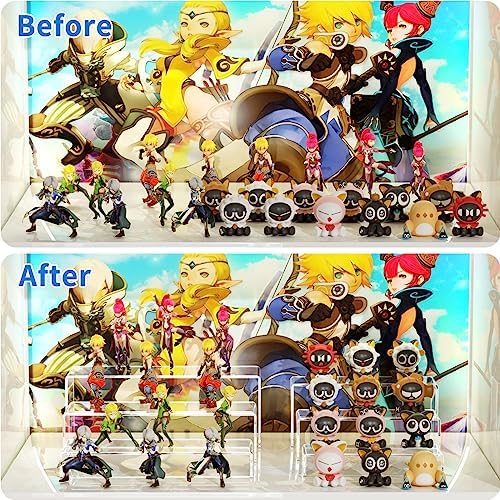 Acrylic Display Riser, 6 Pcs 9" Large Acrylic Risers, 2 Set Clear Rectangular Stands for Candy Dessert Cupcakes, alternate