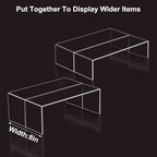 Acrylic Display Riser Stand,12'',4Pc Tiered Shelf Risers for Figurines in Clear, alternate view 6