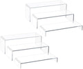 Acrylic Display Riser Stand,12" 6Pc 5mm, Tiered Shelf Risers for Cupcake in Clear