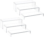 Acrylic Display Riser Stand,12" 6Pc 5mm, Tiered Shelf Risers for Cupcake in Clear