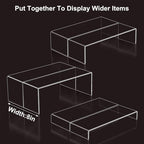 Acrylic Display Riser Stand,12" 6Pc 5mm, Tiered Shelf Risers for Cupcake in Clear, alternate view 4