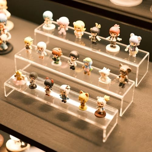 Acrylic Display Riser Stand,12" 6Pc 5mm, Tiered Shelf Risers for Cupcake in Clear, alternate view 6