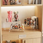 Acrylic Display Risers, 2 Set(7.8" L~8.2" L~8.6" L) Display Shelf in Clear, alternate view 4