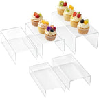 Acrylic Display Risers 5 PCS, Buffet Risers U-Shaped Food Display Stands for Dessert Party Cafe Table, Clear
