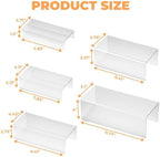 Acrylic Display Risers 5 PCS, Buffet Risers U-Shaped Food Display Stands for Dessert Party Cafe Table, Clear, alternate view