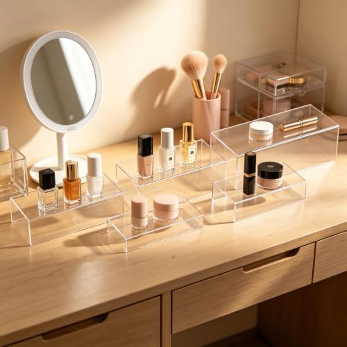 Acrylic Display Risers 5 PCS, Buffet Risers U-Shaped Food Display Stands for Dessert Party Cafe Table, Clear, alternate view