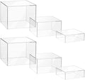 Acrylic Display Risers, 5-Sided Acrylic Riser with Hollow Bottoms, Perfect for Weddings, Cupcake Candy Food