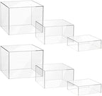 Acrylic Display Risers, 5-Sided Acrylic Riser with Hollow Bottoms, Perfect for Weddings, Cupcake Candy Food