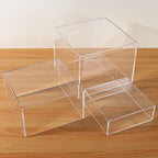 Acrylic Display Risers, 5-Sided Acrylic Riser with Hollow Bottoms, Perfect for Weddings, Cupcake Candy Food, alternate view 2