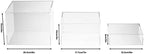 Acrylic Display Risers, 5-Sided Acrylic Riser with Hollow Bottoms, Perfect for Weddings, Cupcake Candy Food, alternate view 3