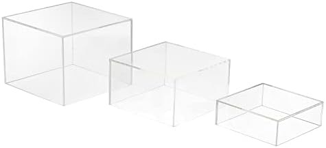 Acrylic Display Risers, 5-Sided Acrylic Riser with Hollow Bottoms, Perfect for Weddings, Cupcake Candy Food, alternate view 5