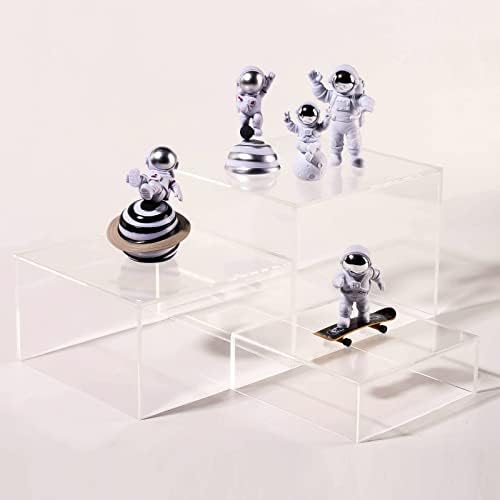 Acrylic Display Risers, 5-Sided Acrylic Riser with Hollow Bottoms, Perfect for Weddings, Cupcake Candy Food, alternate view 7
