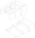 Acrylic Display Risers 6pcs, Clear Rectangular Display Organizer Stands, Acrylic Display for Funko Pop Figure