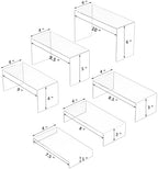 Acrylic Display Risers 6pcs, Clear Rectangular Display Organizer Stands, Acrylic Display for Funko Pop Figure, alternate view