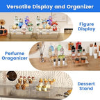 Acrylic Display Risers (7" L~9" L), 2 Sets Clear Tabletop Display Stand in Clear, alternate view 3
