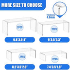 Acrylic Display Risers (7" L~9" L), 2 Sets Clear Tabletop Display Stand in Clear, alternate view 4