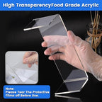 Acrylic Display Risers (7" L~9" L), 2 Sets Clear Tabletop Display Stand in Clear, alternate view 6