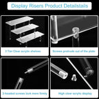 Acrylic Display Risers, Acrylic Perfume Stand Organizer, Clear Shelf Risers for Display Stands for Food, alternate view 5