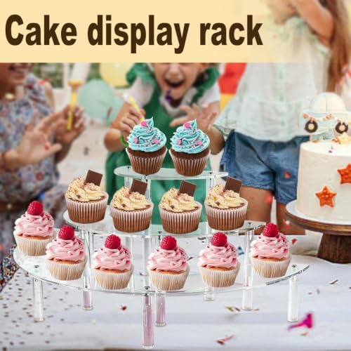 Acrylic Display Risers Cupcake Stand 1Pack Perfume Stand Organizer Dessert Table Display Set Catering Supplies, alternate
