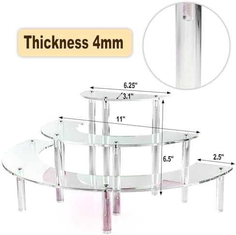 Acrylic Display Risers Cupcake Stand 1Pack Perfume Stand Organizer Dessert Table Display Set Catering Supplies, alternate