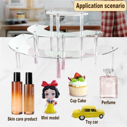 Acrylic Display Risers Cupcake Stand 1Pack Perfume Stand Organizer Dessert Table Display Set Catering Supplies, alternate